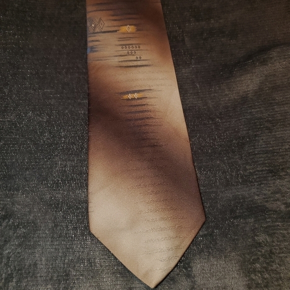 Tan & Brown Necktie w/ Subtle Stripes - NWOT - Picture 1 of 5